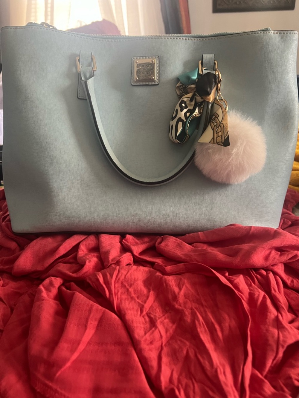 Dooney & Burke Light Blue Tote Bag